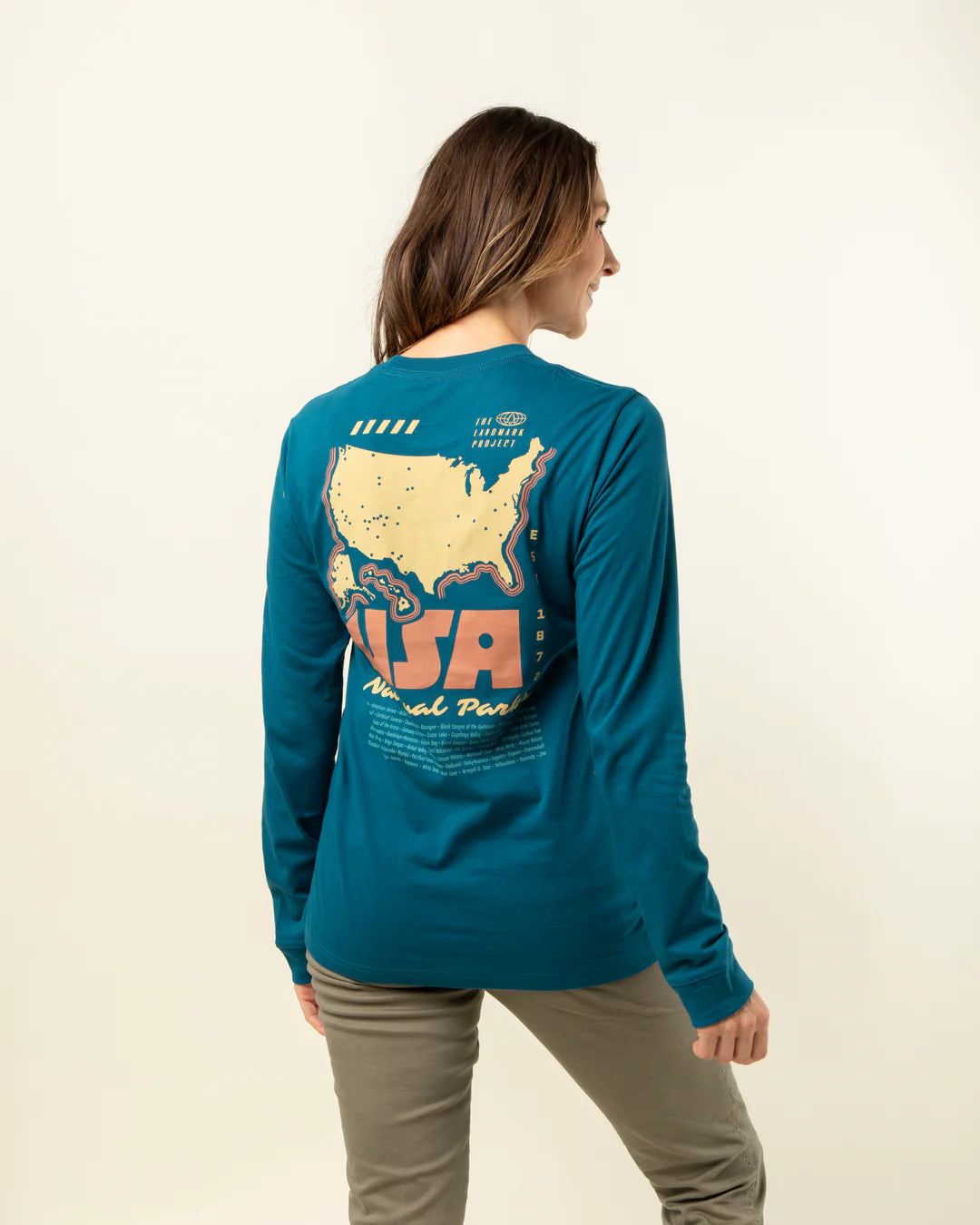 The Landmark Project Sample - National Parks of the USA Unisex Long Sleeve Tee
