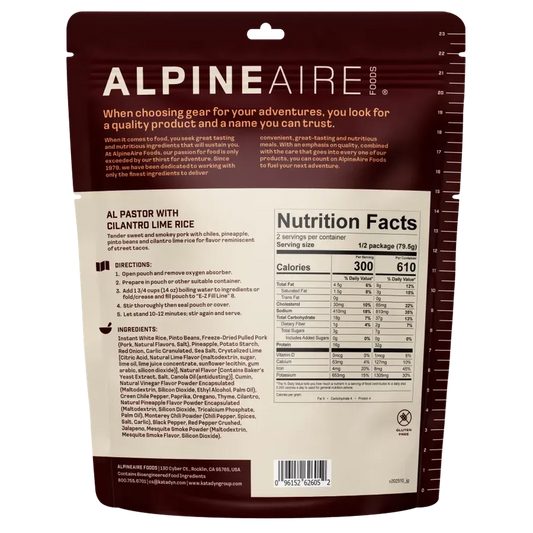 AlpineAire Al Pastor with Cilantro Lime Rice-Food - Backpacking-AlpineAire-Appalachian Outfitters