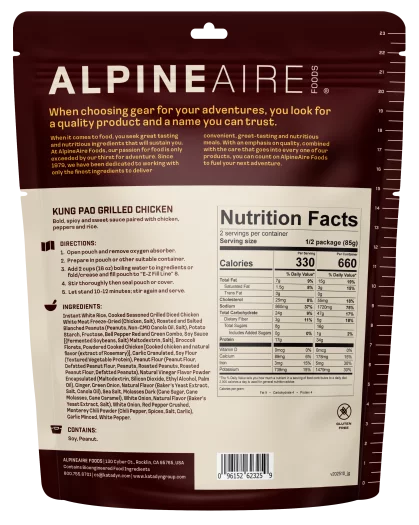 AlpineAire Kung Pao Grilled Chicken-Food - Backpacking-AlpineAire-Appalachian Outfitters