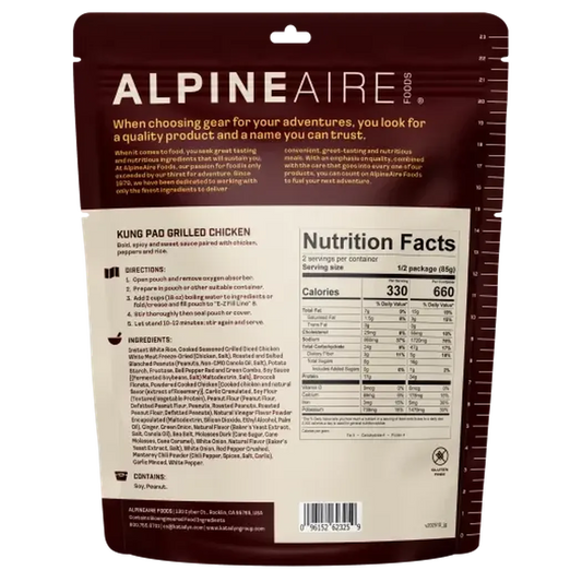 AlpineAire Kung Pao Grilled Chicken-Food - Backpacking-AlpineAire-Appalachian Outfitters
