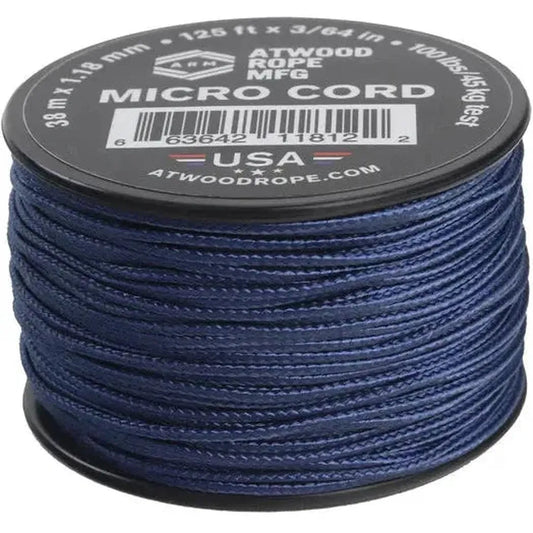 Atwood Rope Micro Cord - 100 LB - 1.18MM X 125 FT Spool - Assorted Colors-Camping - Accessories - Rope and Cordage-Atwood Rope-Navy-Appalachian Outfitters