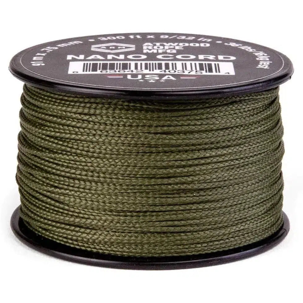 Atwood Rope Nano Cord - 36 LB - 0.75MM X 300 FT Spool-Climbing - Ropes-Atwood Rope-Green-Appalachian Outfitters