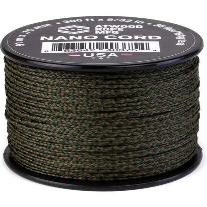 Atwood Rope Nano Cord - 36 LB - 0.75MM X 300 FT Spool-Climbing - Ropes-Atwood Rope-Woodland Camo-Appalachian Outfitters