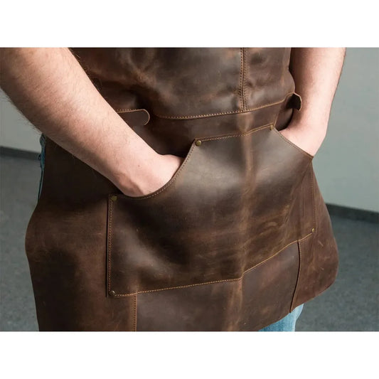 Beavercraft Adjustable Brown Leather Work Apron-Camping - Accessories-Beavercraft-Appalachian Outfitters