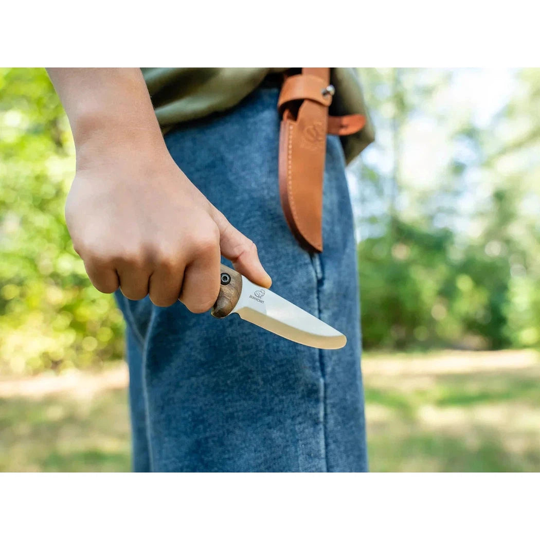 Beavercraft Carbon Steel Blued-Blade Bushcraft Knife Knife for Kids with Leather Sheath-Camping - Accessories - Knives-Beavercraft-Appalachian Outfitters