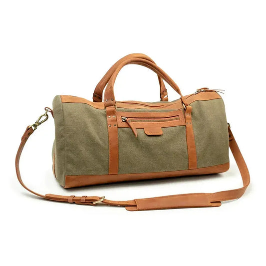 Beavercraft Journey - Canvas and Leather Travel Luggage Duffel Bag-Accessories - Bags-Beavercraft-Appalachian Outfitters