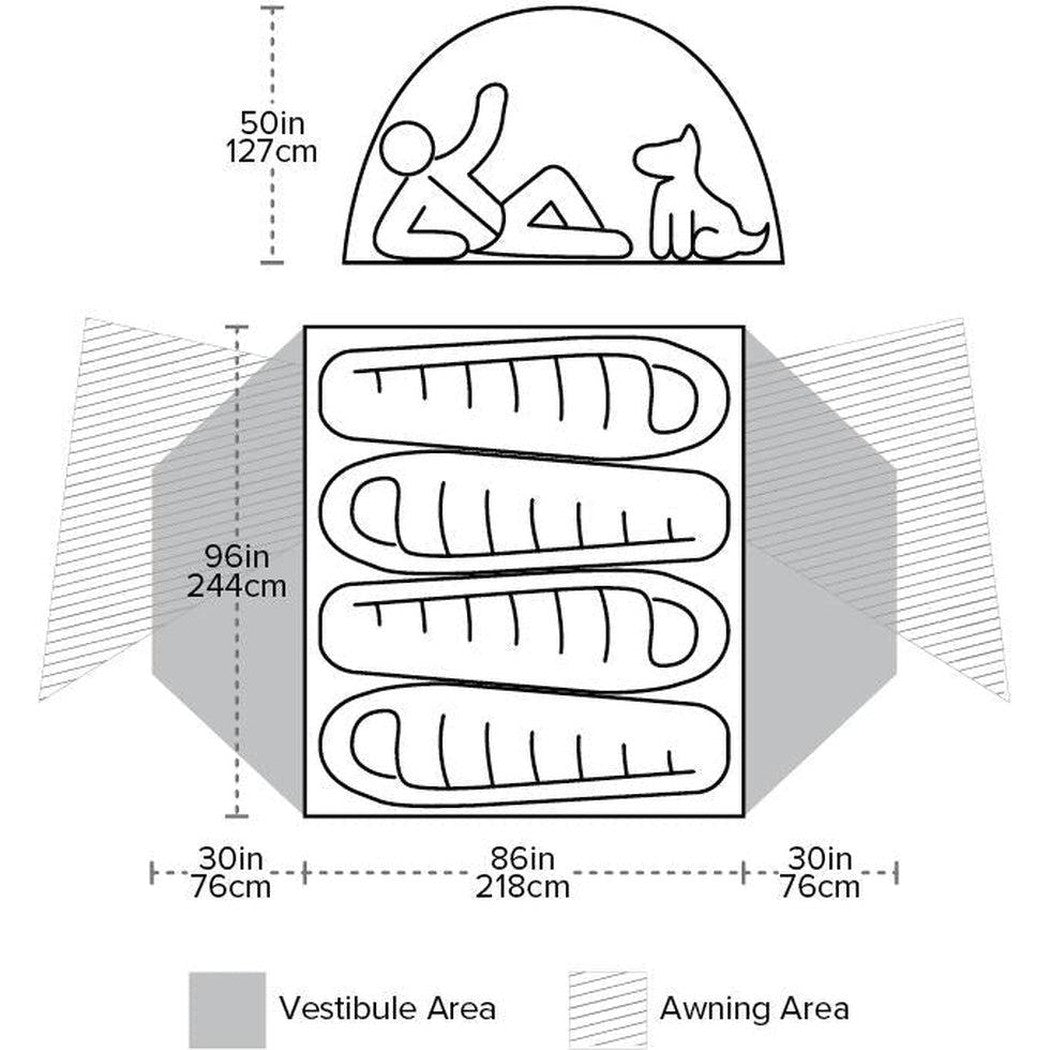 Copper Spur HV UL4-Camping - Tents & Shelters - Tents-Big Agnes-Orange-Appalachian Outfitters