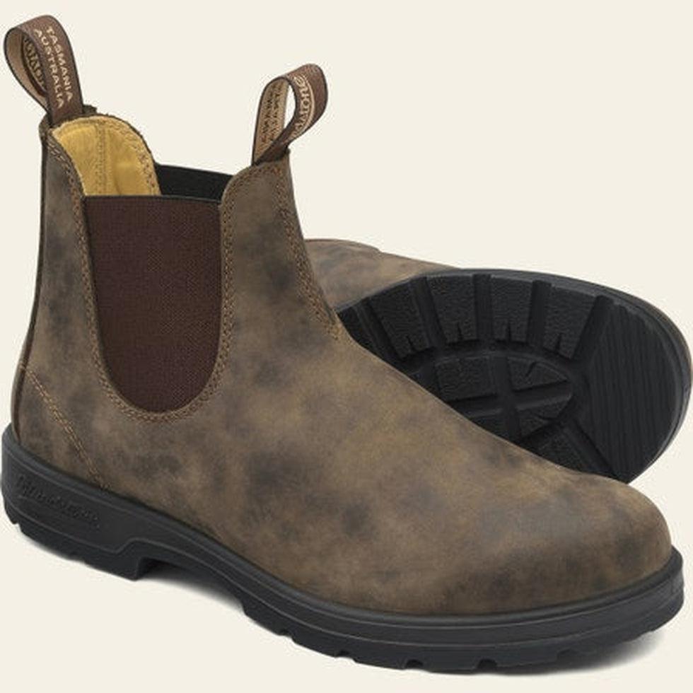 #585 Men's Classics Chelsea Boots - Rustic Brown-Men's - Footwear - Boots-Blundstone-Appalachian Outfitters