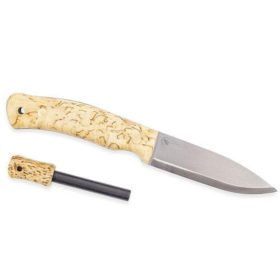 Casstrom No. 10 Swedish Forest Knife, Curly birch with Fire steel, Sle –  Appalachian Outfitters