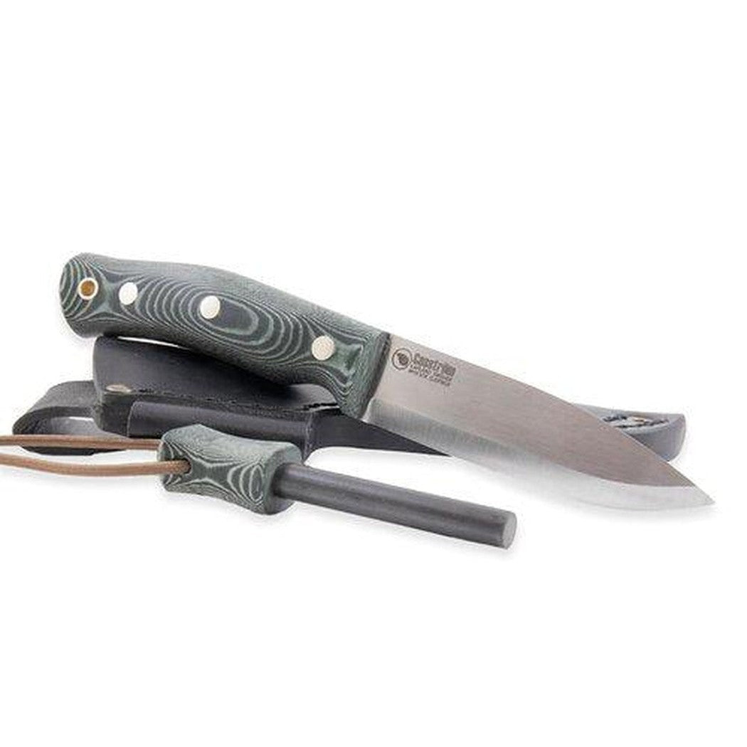 No.10 Swedish Forest Knife, Green micarta with fire steel, Sleipner-Camping - Accessories - Knives-Casstrom-Appalachian Outfitters