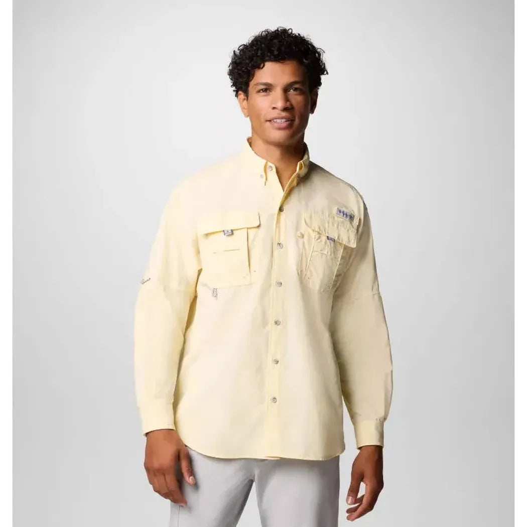 Columbia Sportswear Men's PFG Bahama II Long Sleeve Shirt-Men's - Clothing - Tops-Columbia Sportswear-Lemon Wash-M-Appalachian Outfitters
