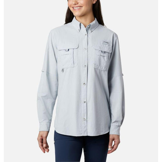 Women's PFG Bahama Long Sleeve Shirt-Women's - Clothing - Tops-Columbia Sportswear-Cirrus Grey-S-Appalachian Outfitters