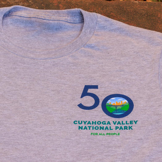 Conservancy for CVNP CVNP 50th Anneiversary Logo T-Shirt-Unisex - Clothing - Tops-Conservancy for CVNP-Appalachian Outfitters