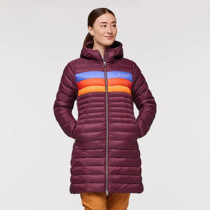 Women's Fuego Down Parka-Women's - Clothing - Jackets & Vests-Cotopaxi-Wine Stripes-S-Appalachian Outfitters