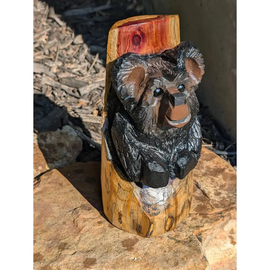 Creation Carvings Cute Bear Carving for Office or Home-Accessories - Novelty - Decor-Creation Carvings-Appalachian Outfitters