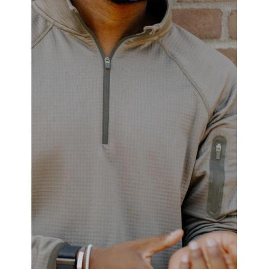 Cuyahoga Valley Clothing Company Men's Waffle Quarter Zip-Men's - Clothing - Tops-Cuyahoga Valley Clothing Company-Appalachian Outfitters