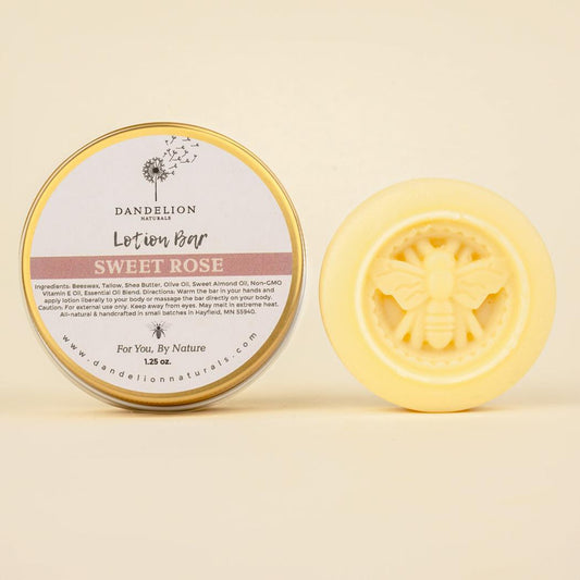 Dandelion Naturals Rose Lavender Vanilla Tallow Lotion Bar-Camping - First Aid - Skin Care-Dandelion Naturals-Appalachian Outfitters