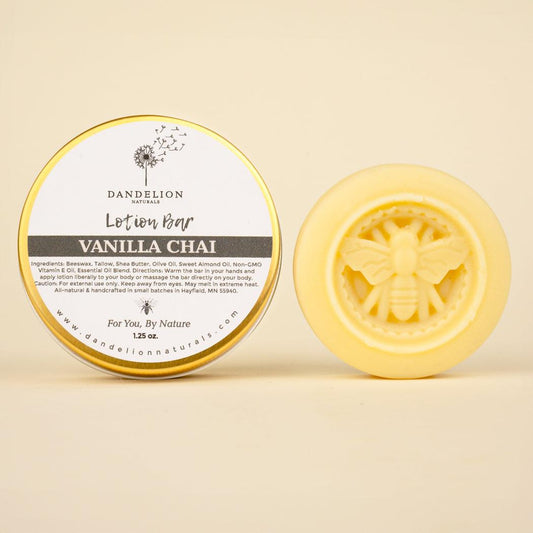 Dandelion Naturals Vanilla Chai Tallow Lotion Bar-Camping - First Aid - Skin Care-Dandelion Naturals-Appalachian Outfitters
