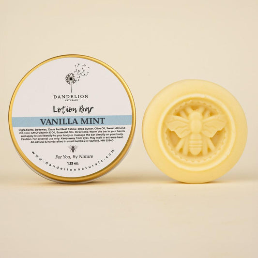 Dandelion Naturals Vanilla Mint Tallow Lotion Bar-Camping - First Aid - Skin Care-Dandelion Naturals-Appalachian Outfitters