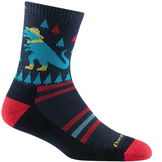 Kid's Ty-Ranger-Saurus Micro Crew Lightweight with Cushion-Accessories - Socks - Kids-Darn Tough-Appalachian Outfitters