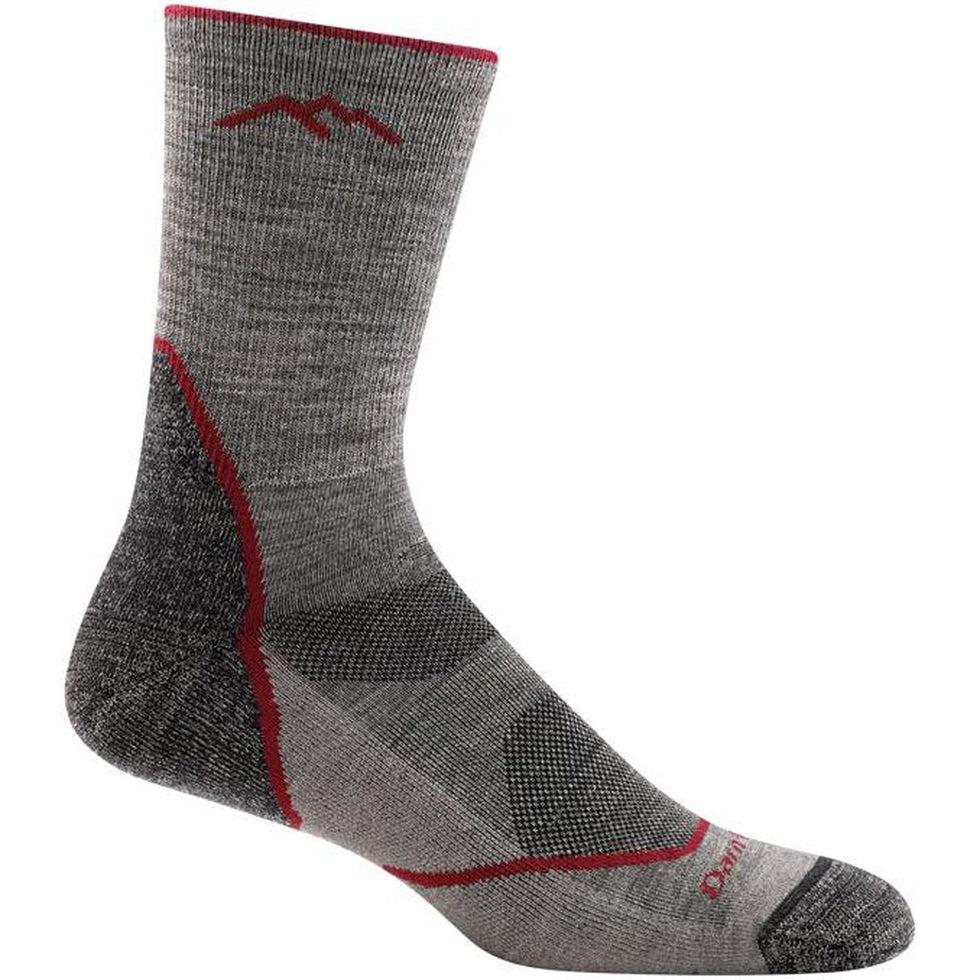 Men's Light Hiker Micro Crew Lightweight with Cushion-Accessories - Socks - Men's-Darn Tough-Taupe-L-Appalachian Outfitters