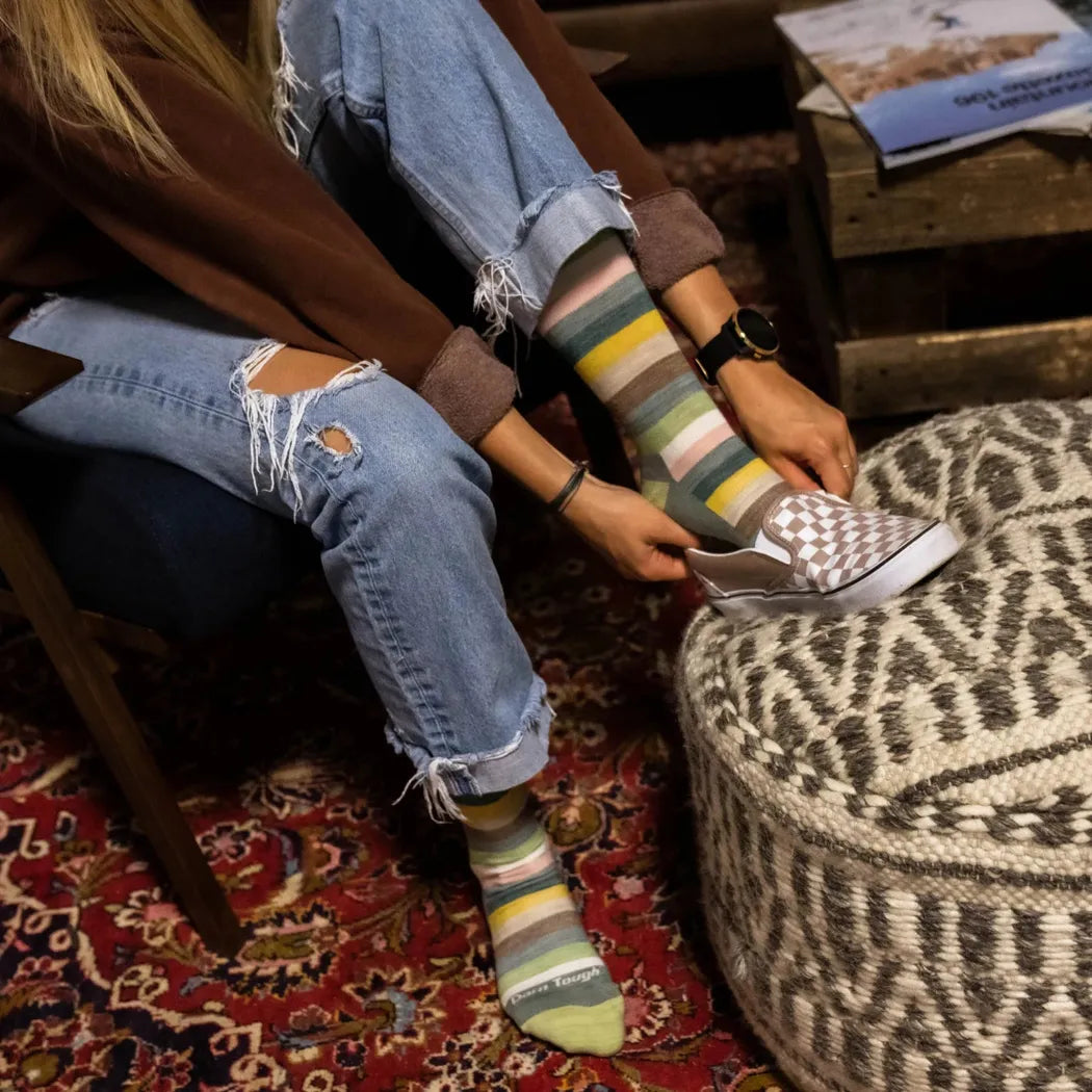 Darn Tough Women's Mystic Stripe Crew Lightweight Lifestyle Sock-Accessories - Socks - Women's-Darn Tough-Appalachian Outfitters