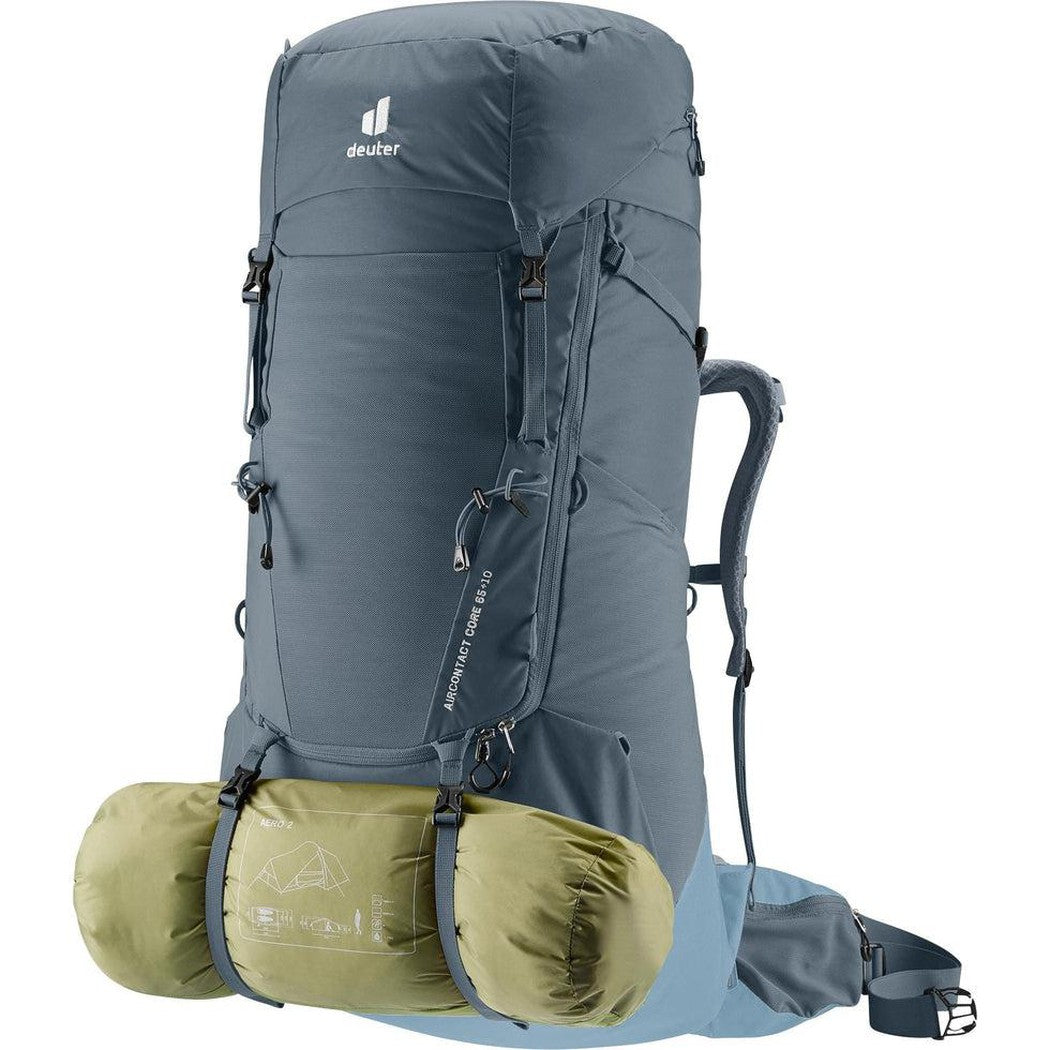 Aircontact Core 65 + 10-Camping - Backpacks - Backpacking-Deuter-Graphite Shale-Appalachian Outfitters