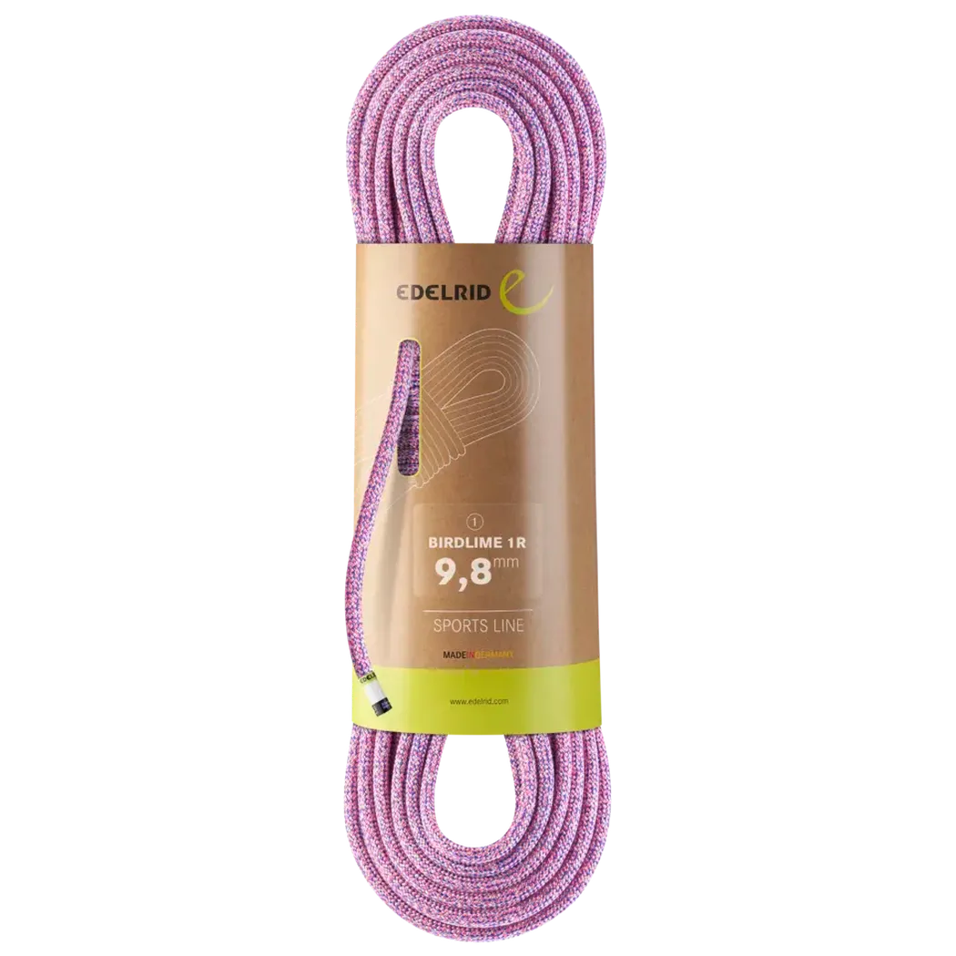 Edelrid Birdlime 1R 9.8mm, 70m-Climbing - Ropes - Dynamic-Edelrid-Pink/Royal-Appalachian Outfitters