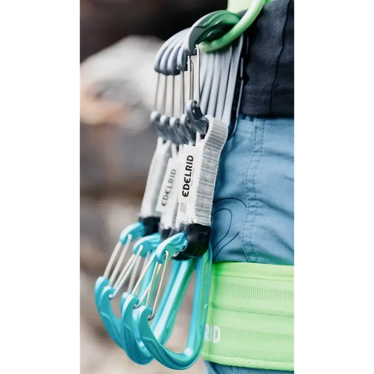 Pure Wire Set Sixpack, 10cm-Climbing - Hardware - Quickdraws-Edelrid-Slate/Icemint-Appalachian Outfitters