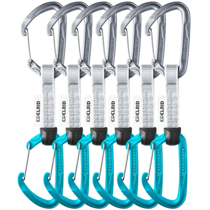 Pure Wire Set Sixpack, 10cm-Climbing - Hardware - Quickdraws-Edelrid-Slate/Icemint-Appalachian Outfitters