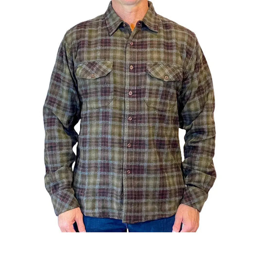 Flyshacker Men's Jackson Slub Flannel Shirt-Men's - Clothing - Tops-Flyshacker-Appalachian Outfitters