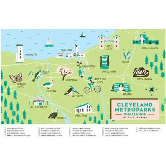 Free Period Press Cleveland Metroparks Challenge Map-Books - Maps-Free Period Press-Appalachian Outfitters