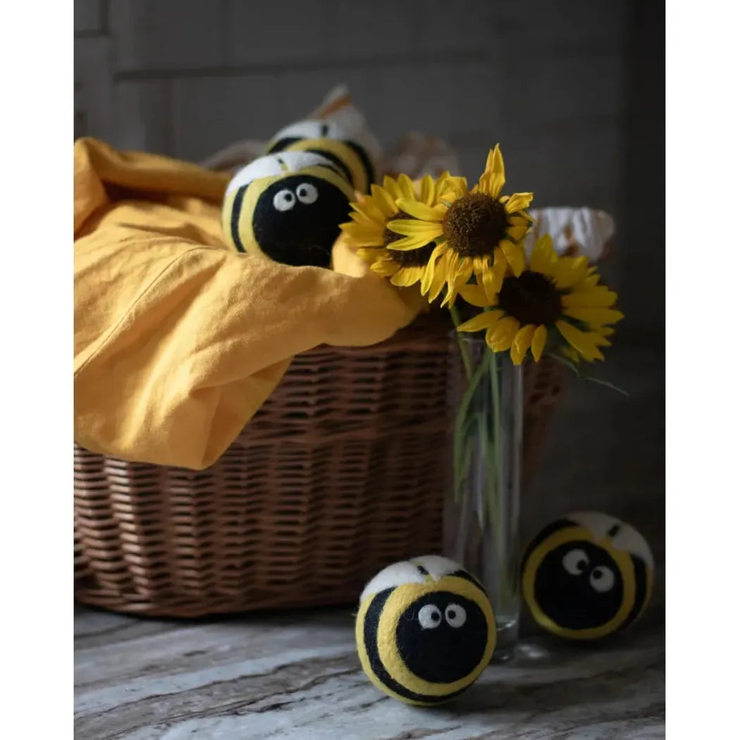 Friendsheep Bee Trio Eco Wool Dryer Balls-Accessories - Novelty-Friendsheep-Appalachian Outfitters
