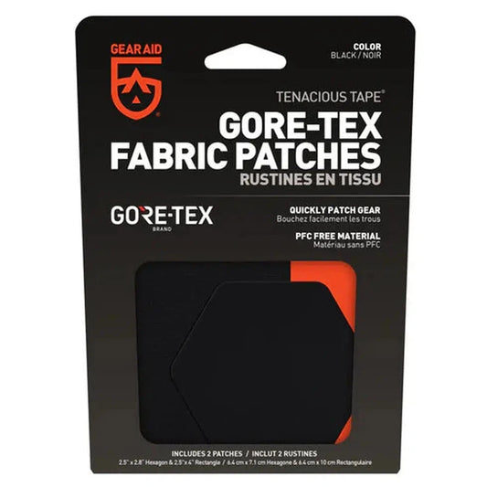 Gear Aid GORE-TEX Fabric Patches: 2.5" Hex and 4" Rectangle-Camping - Accessories - Cleaning & Maintenance-Gear Aid-Black-Appalachian Outfitters