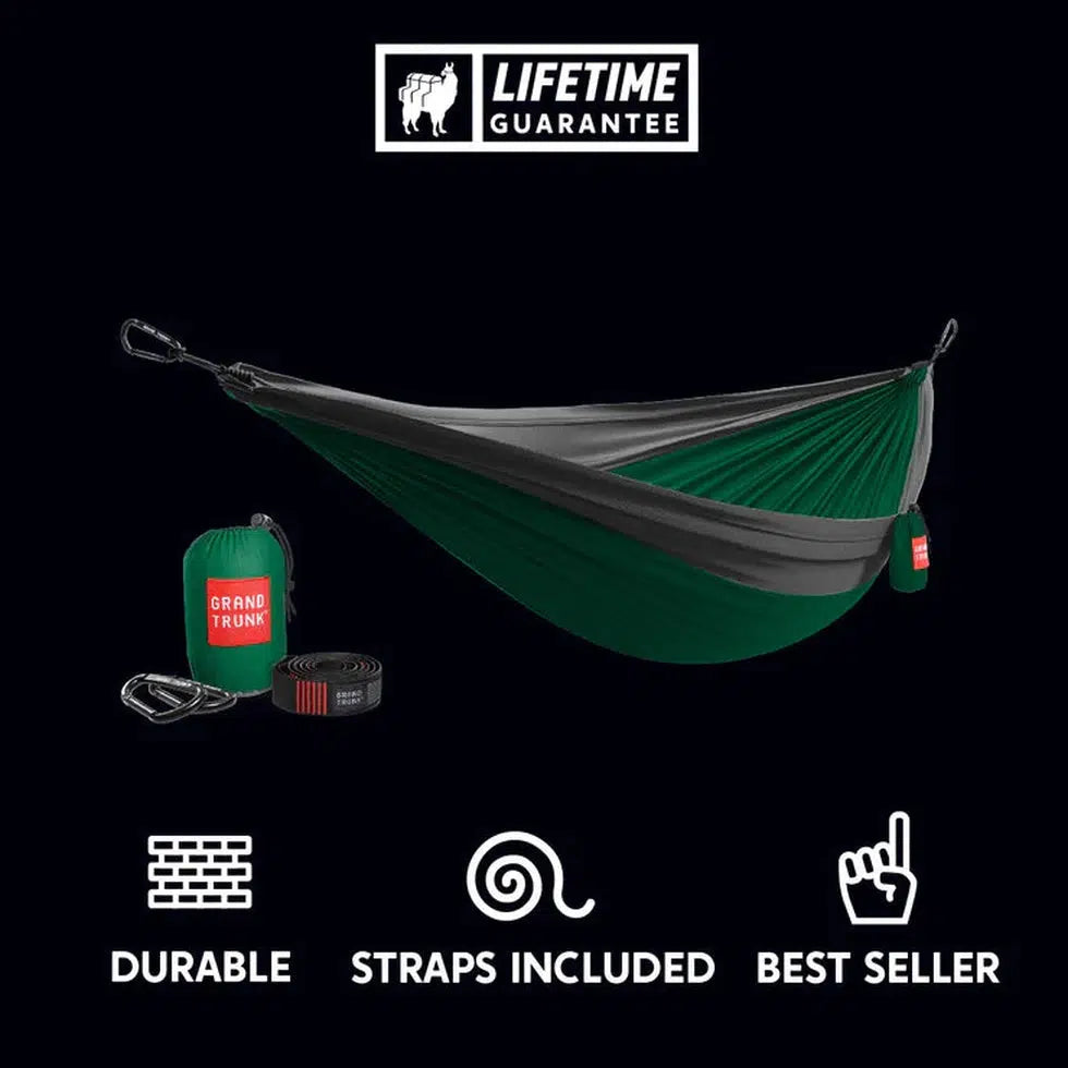Grand Trunk Double Parachute Nylon Hammock with Straps-Camping - Tents & Shelters - Hammocks-Grand Trunk-Appalachian Outfitters