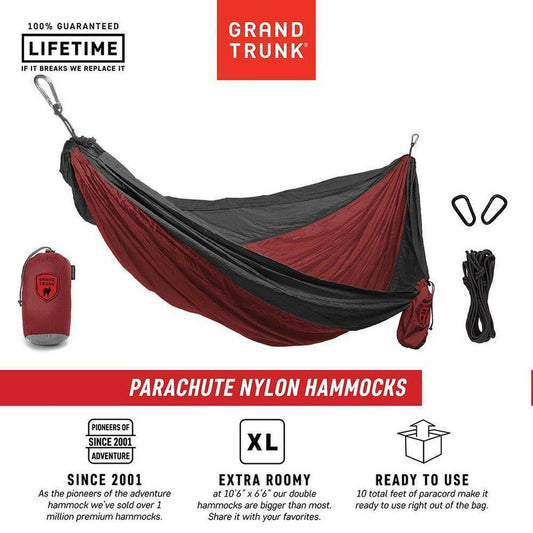 Grand Trunk-Double Parachute Nylon Hammock with Straps-Appalachian Outfitters
