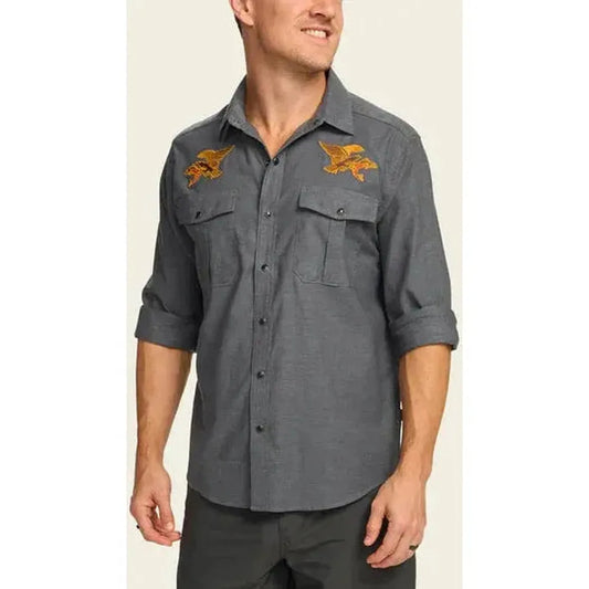 Howler Brothers Men's Gaucho Long Sleeve Snapshirt-Men's - Clothing - Tops-Howler Brothers-Osprey Prey-M-Appalachian Outfitters