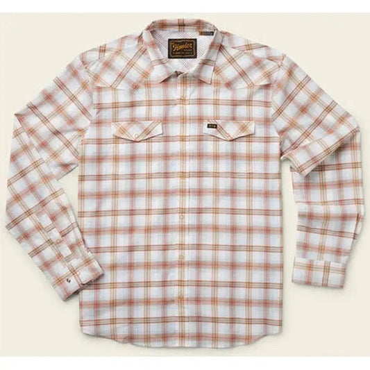 Howler Brothers Men's H Bar B Tech Long sleeve-Men's - Clothing - Tops-Howler Brothers-LeonPlaid Clay-M-Appalachian Outfitters