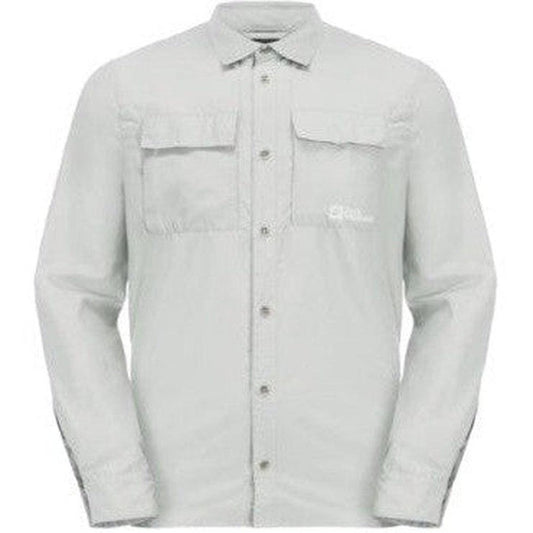 Jack Wolfskin Men's Barrier Long Sleeve Shirt-Men's - Clothing - Tops-Jack Wolfskin-Cool Grey-M-Appalachian Outfitters