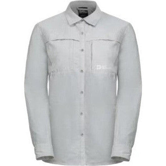Jack Wolfskin Women's Barrier Long Sleeve Shirt-Women's - Clothing - Tops-Jack Wolfskin-Cool Grey-S-Appalachian Outfitters