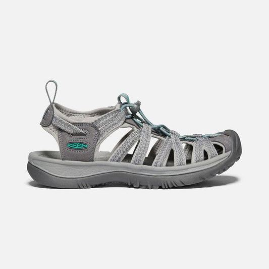 Women's Whisper-Women's - Footwear - Sandals-Keen-Medium Grey/Peacock Green-6.5-Appalachian Outfitters