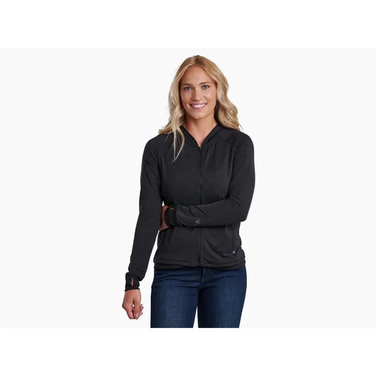 Kuhl Women's Inspira FZ Hoody-Women's - Clothing - Tops-Kuhl-Black-XS-Appalachian Outfitters