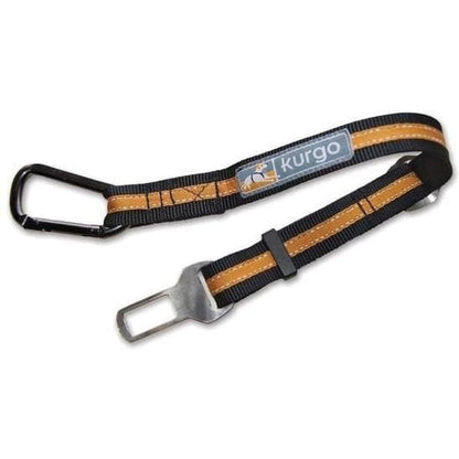 Kurgo Direct to Seatbelt Tether Orange/Black Outdoor Dogs