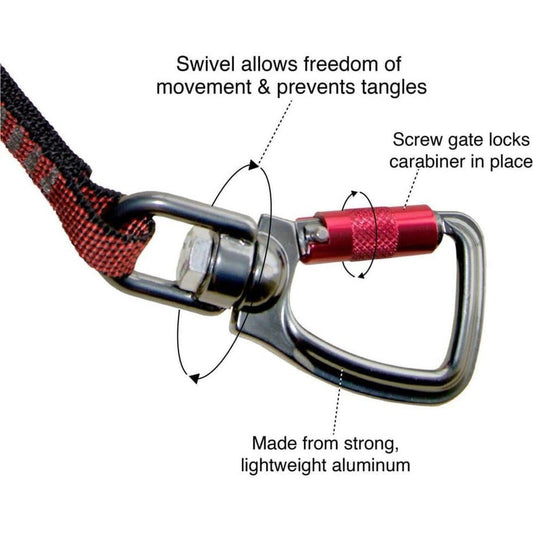 Kurgo Swivel Tether Red Outdoor Dogs