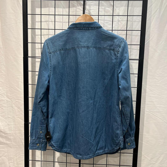 L.L.Bean Sample - Women's Heritage Washed Denim LS Shirt Flannel Lined-Women's - Clothing - Tops-L.L.Bean-Appalachian Outfitters