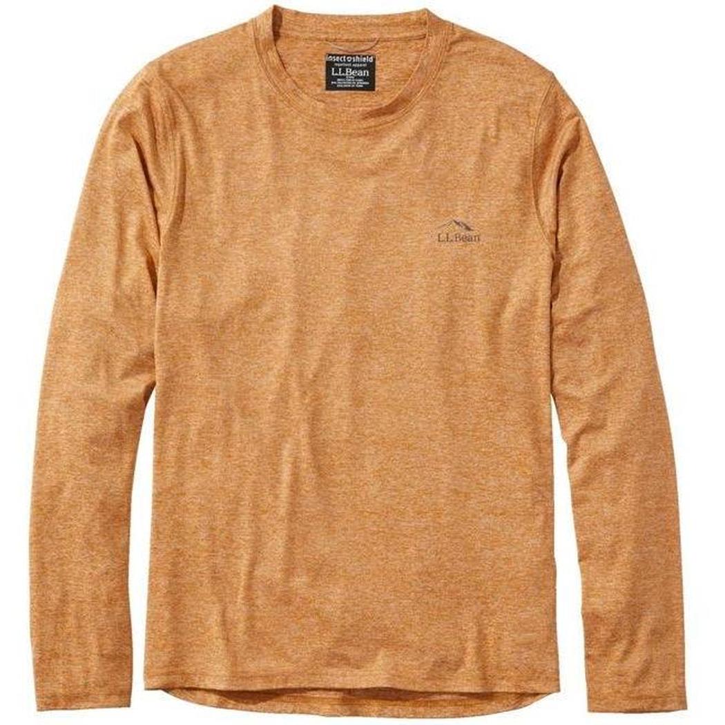 L.L.Bean Men's Insect Shield Pro Knit Crew-Men's - Clothing - Tops-L.L.Bean-Dark Amber-M-Appalachian Outfitters