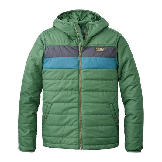 L.L.Bean Men's Mountain Classic Colorblock Puffer Hooded Jacket-Men's - Clothing - Jackets & Vests-L.L.Bean-Appalachian Outfitters
