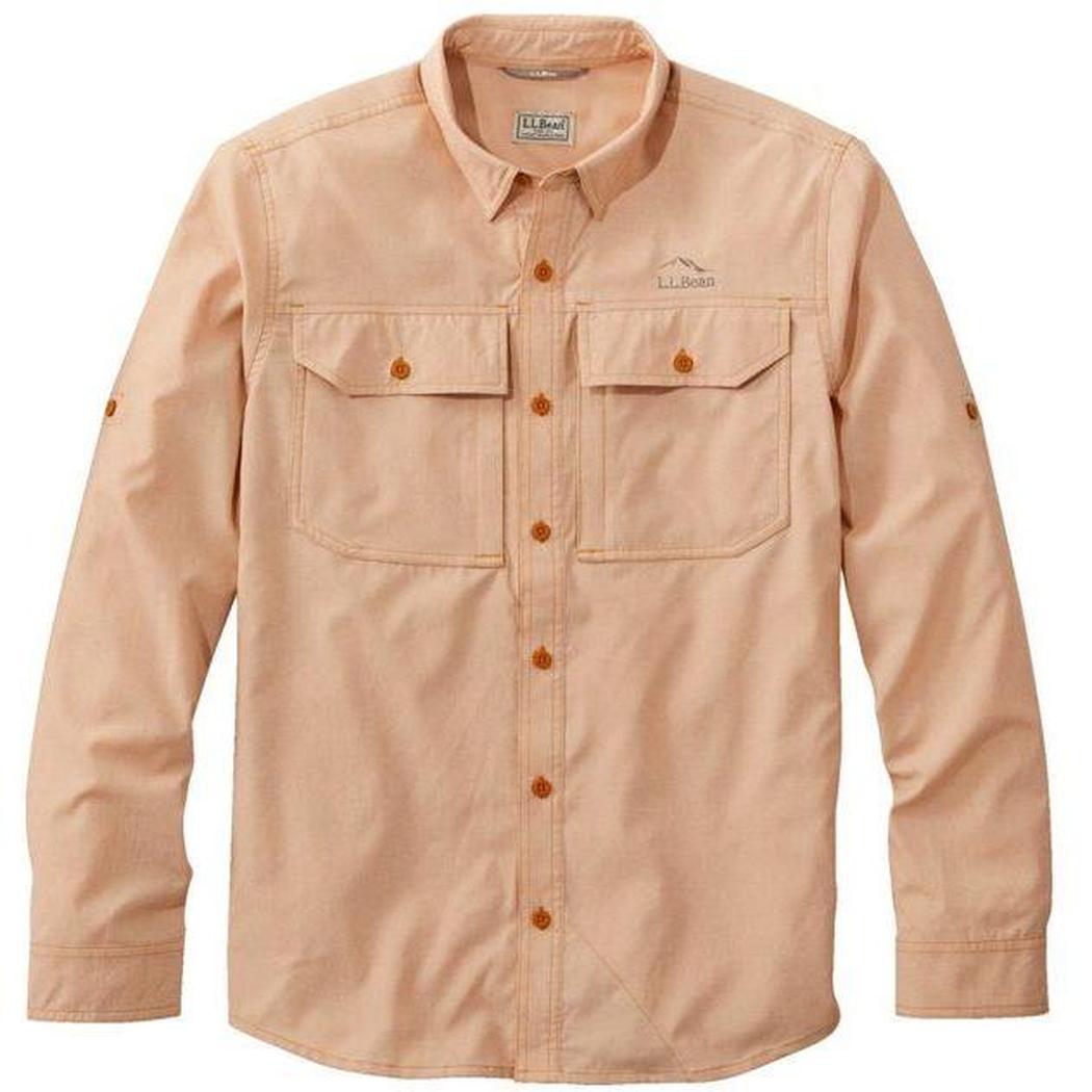 L.L.Bean Men's No Fly Zone Shirt Long-Sleeve-Men's - Clothing - Tops-L.L.Bean-Dark Amber-M-Appalachian Outfitters