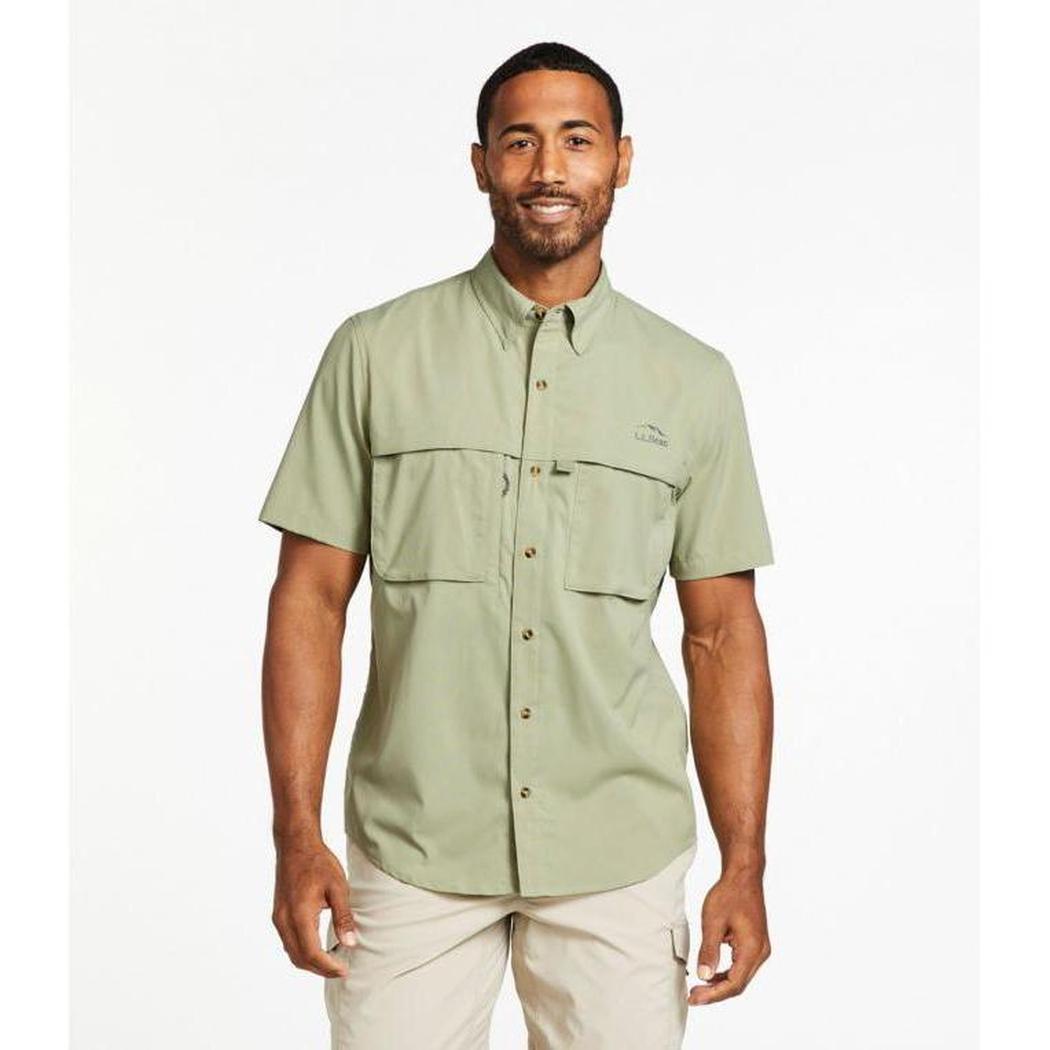 L.L.Bean Men's Tropicwear Shirt Short Sleeve, Dusty Sage / XL L.L.Bean Men's Tropicwear Shirt Short Sleeve, Dusty Sage / XL