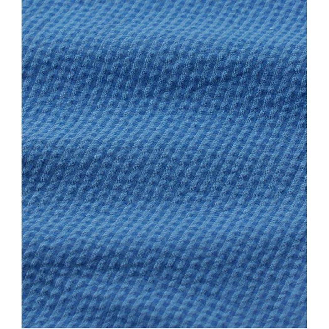 L.L.Bean Women's Organic Seersucker Shirt Short Sleeve Slightly Fitted Plaid-Women's - Clothing - Tops-L.L.Bean-Appalachian Outfitters